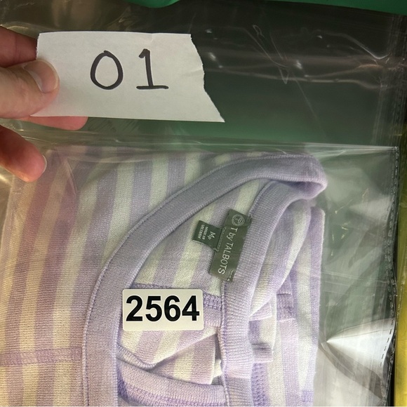 T By Talbots Striped lila Purple Long Sleeve top Sz MP Comfortable soft timeless - Picture 14 of 14